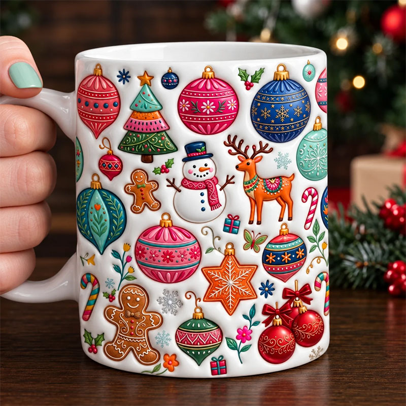 ☕Festive Wings Printed Ceramic Mug