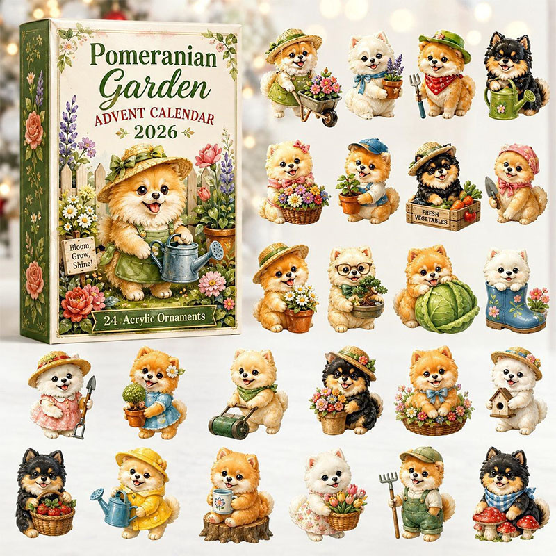 😍🐕24 Days Pomeranian Acrylic Ornament Advent Calendar