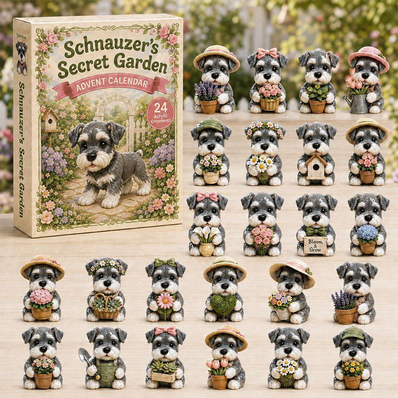 🎁🐶24 Days Schnauzer Acrylic Ornament Advent Calendar