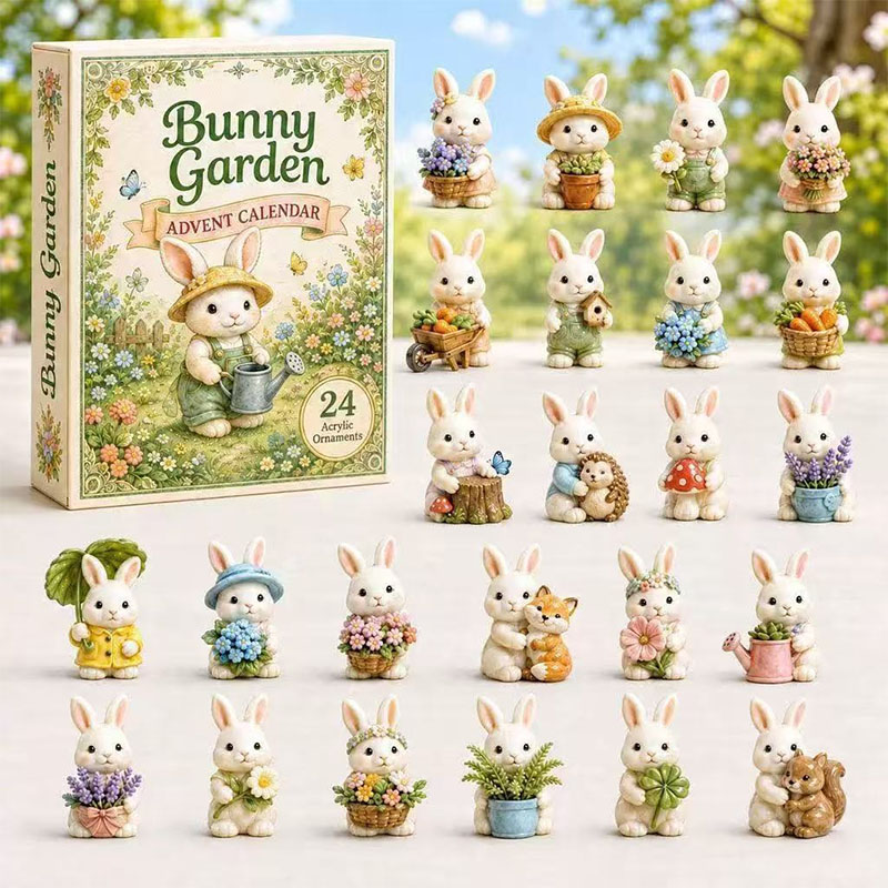 🎁🐇24 Days Bunny Acrylic Ornament Advent Calendar