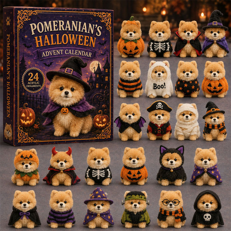 😍🐕24 Days Pomeranian Acrylic Ornament Advent Calendar