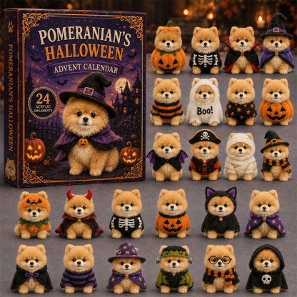 😍🐕24 Days Pomeranian Acrylic Ornament Advent Calendar