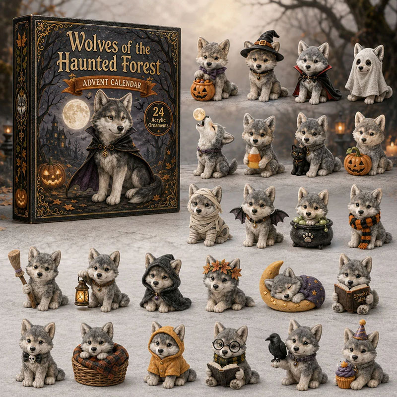 ✨24 Days Wolf Acrylic Ornament Advent Calendar