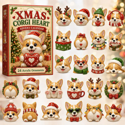 🐶24 Days Corgi Acrylic Ornament Advent Calendar
