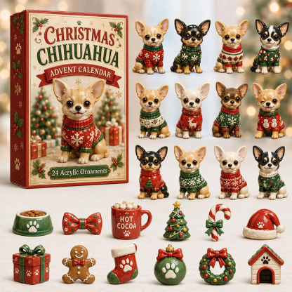 😍🐱24 Days Chihuahua Acrylic Ornament Advent Calendar