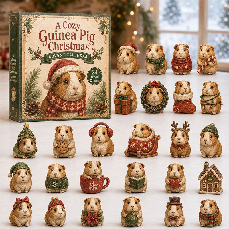 🎁🐹24 Days Guinea Pig Acrylic Ornament Advent Calendar