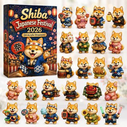 🎁🐕24 Days Shiba Acrylic Ornament Advent Calendar