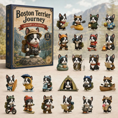 ✨24 Days Boston Terrier Acrylic Ornament Advent Calendar