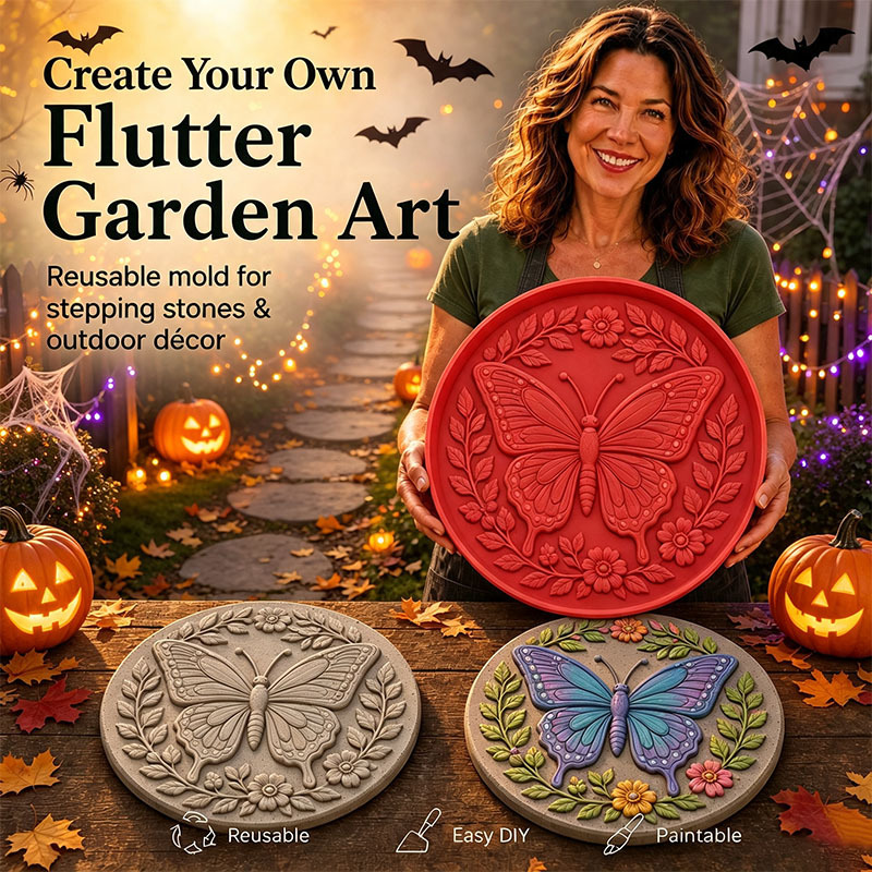 🐦🌸 Hummingbird Garden Art Stepping Stone Mold
