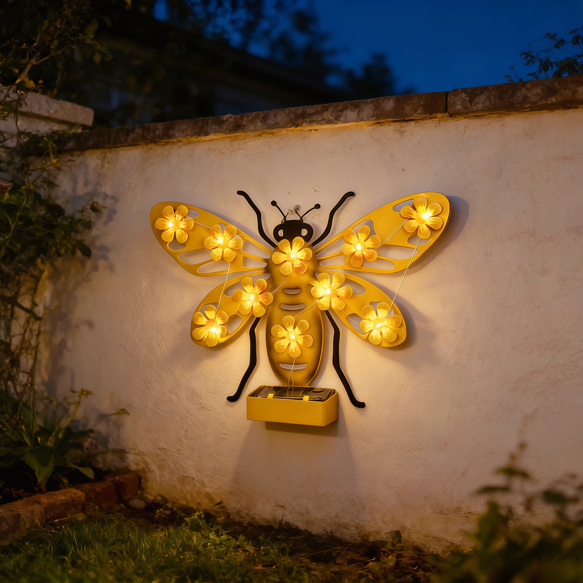 🎖️Solar Metal Art Wall Lights | Butterfly, Bee & Owl LED Decor