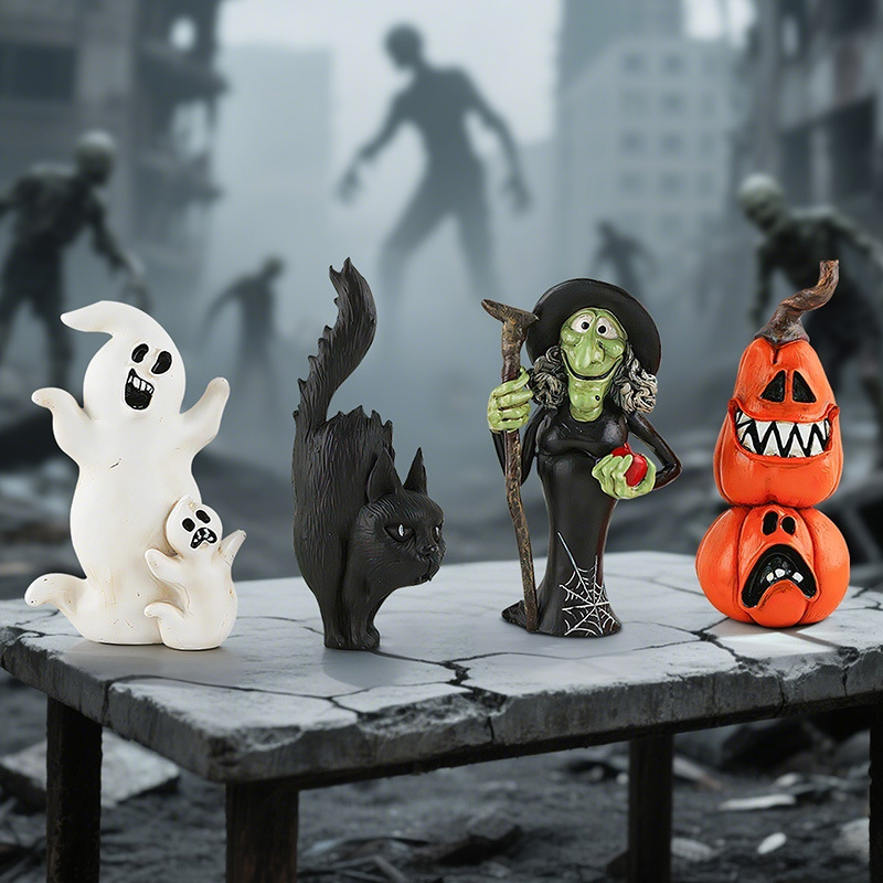 😈🎁Halloween Creative Funny Ornaments (4-Piece Set)