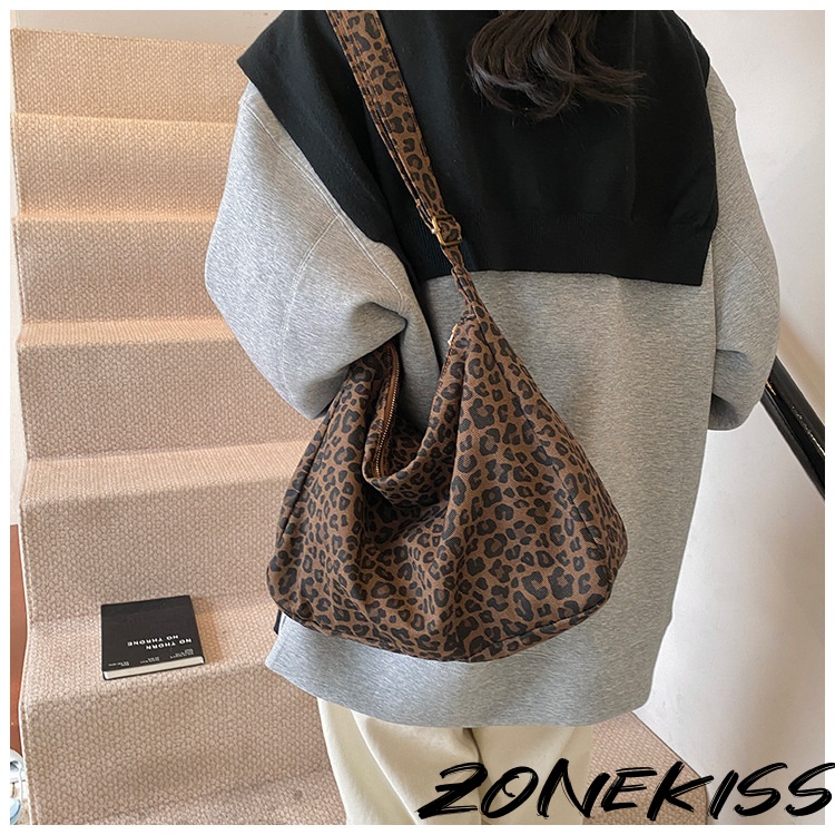 ZONEKISS Leopard Print Hobo Bag | Adjustable Large Capacity Crossbody Bag