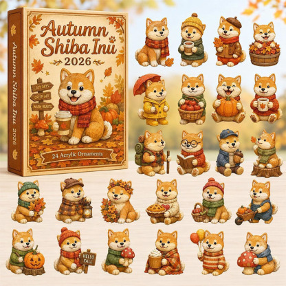 🎁🐕24 Days Shiba Acrylic Ornament Advent Calendar