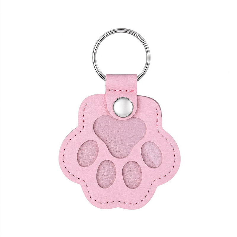 Custom Photo Leather Pet Hair Keychain