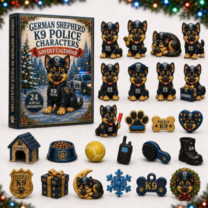 🎁🐕24 Days Sheepdog Acrylic Ornament Advent Calendar