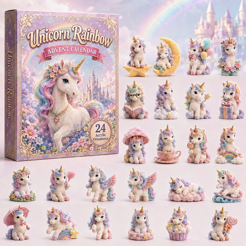 ✨24 Days Unicorn Acrylic Ornament Advent Calendar