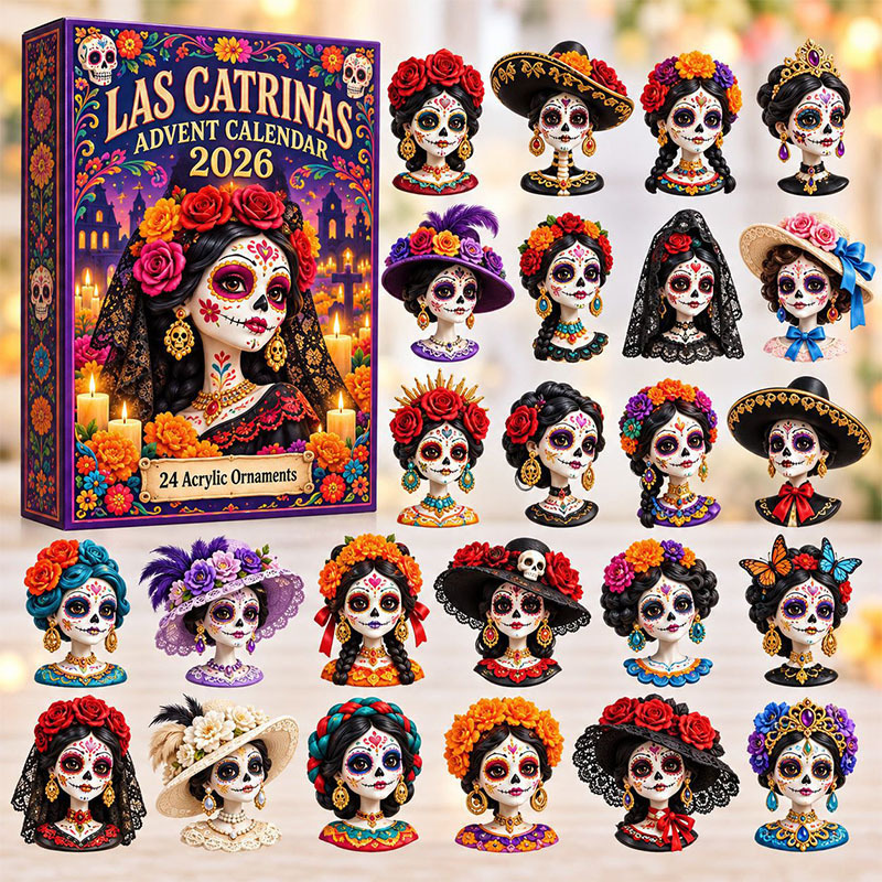 😎💀24 Days Halloween Undead Series Acrylic Ornament Advent Calendar