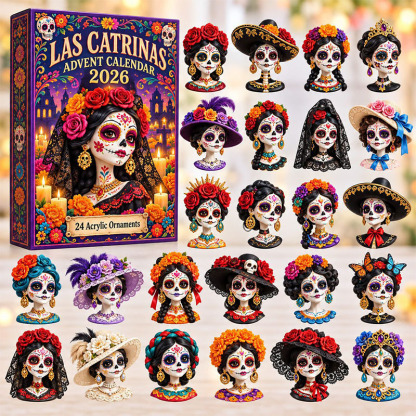 😎💀24 Days Halloween Undead Series Acrylic Ornament Advent Calendar