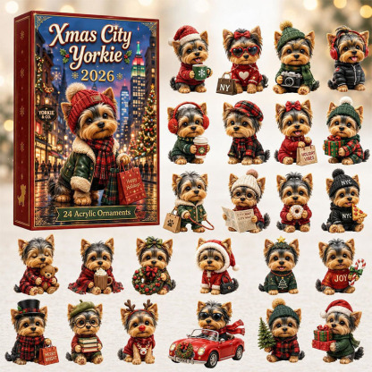 🐶24 Days Yorkie Acrylic Ornament Advent Calendar