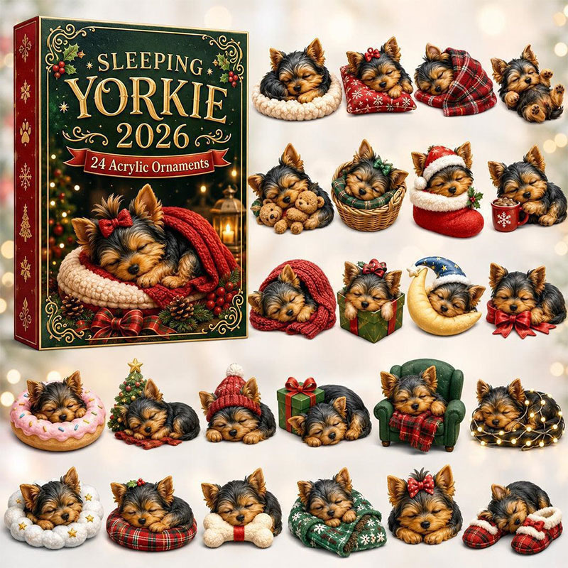 🐶24 Days Yorkie Acrylic Ornament Advent Calendar