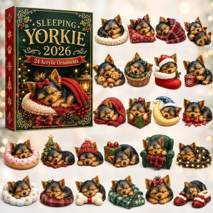 🐶24 Days Yorkie Acrylic Ornament Advent Calendar