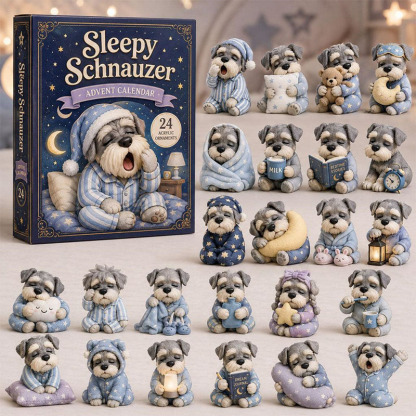 🎁🐶24 Days Schnauzer Acrylic Ornament Advent Calendar