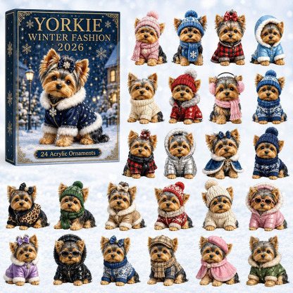 🐶24 Days Yorkie Acrylic Ornament Advent Calendar