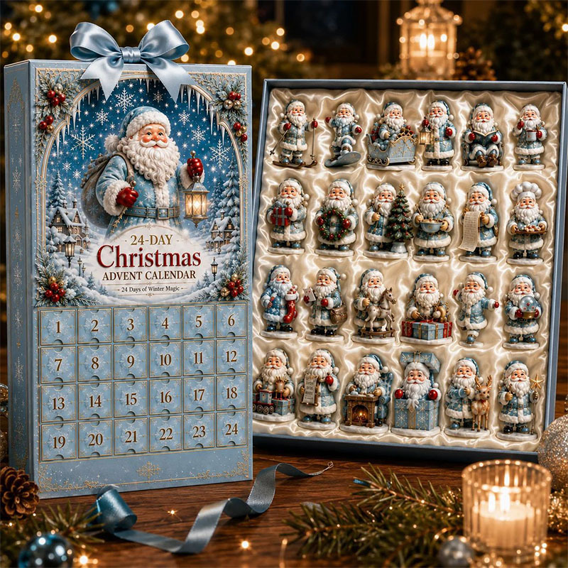 😍🎅24 Days Christmas Santa Acrylic Ornament Advent Calendar