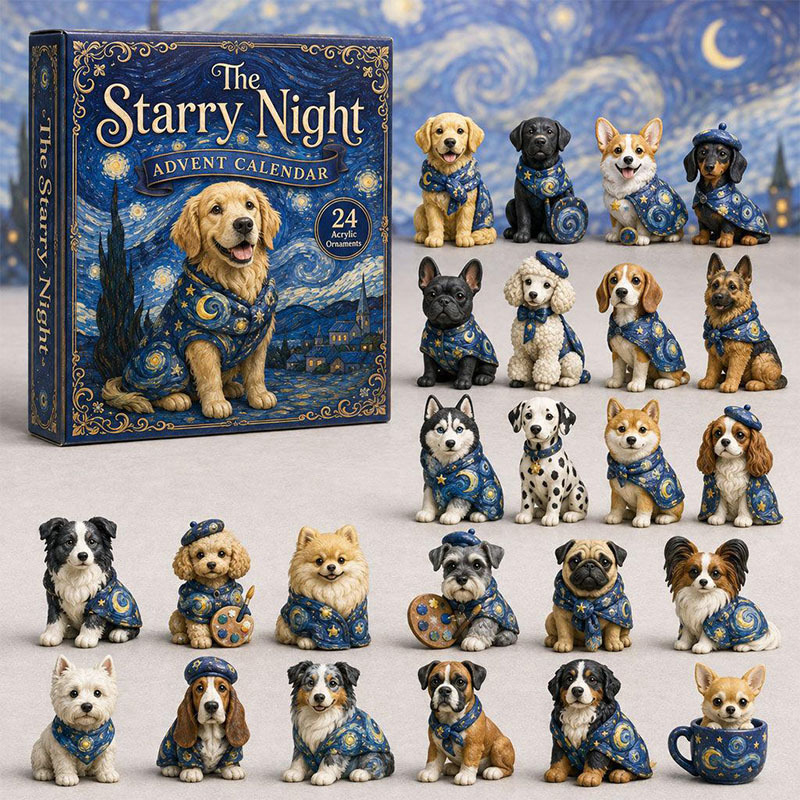 😍🐕24 Days Golden Retriever Acrylic Ornament Advent Calendar