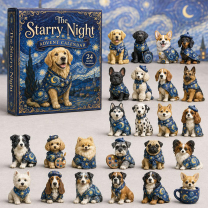 😍🐕24 Days Golden Retriever Acrylic Ornament Advent Calendar