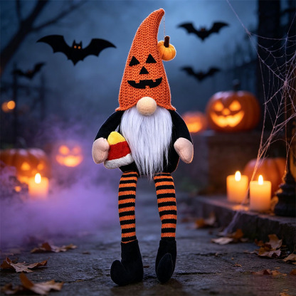 Handcrafted Halloween Cute Collectible Figurine Gnome Plush