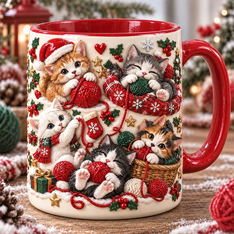 ☕Lovely Cat Printed Ceramic Mug