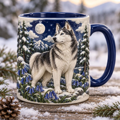☕Husky Printed Ceramic Mug