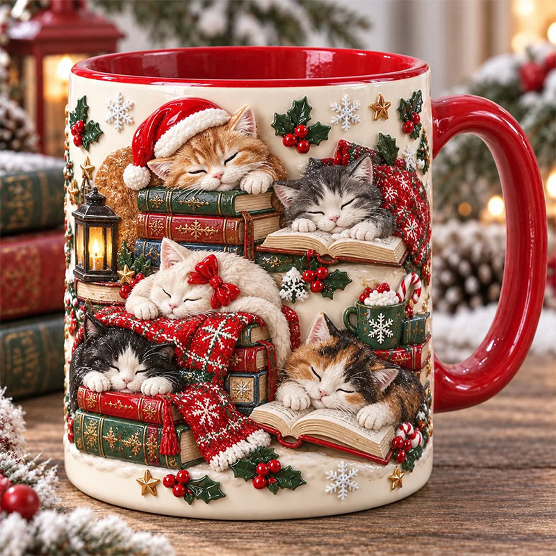 ☕Lovely Cat Printed Ceramic Mug