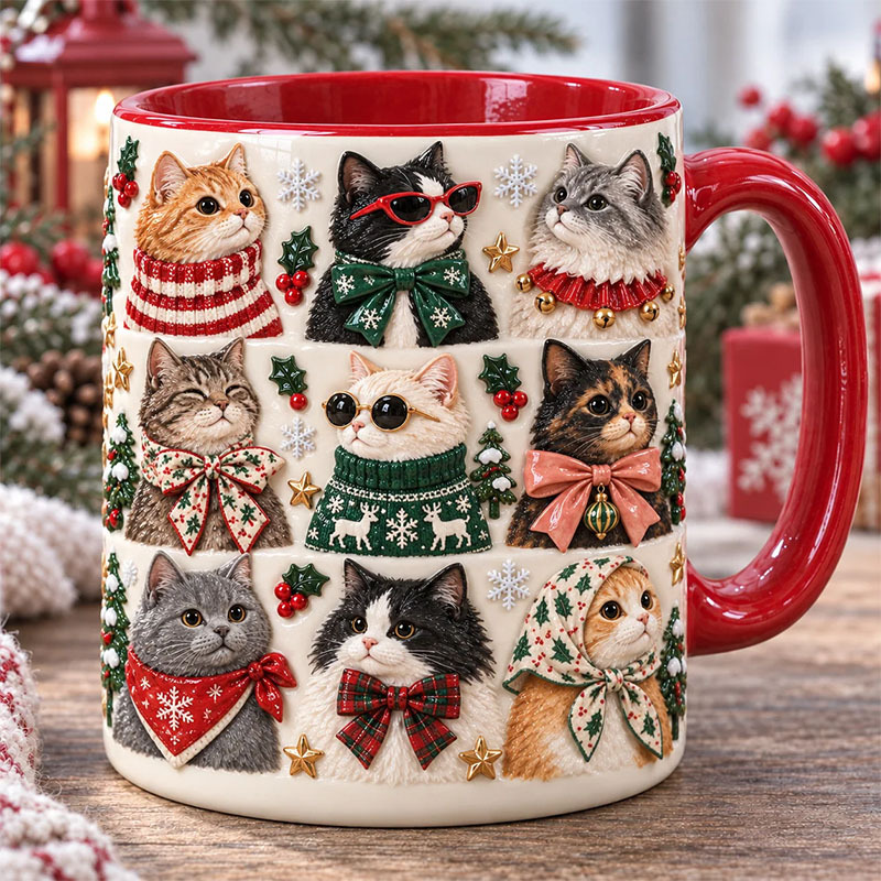 ☕Lovely Cat Printed Ceramic Mug