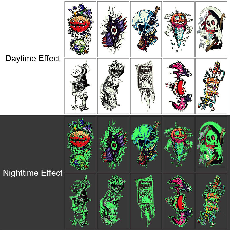 🎃Halloween Tattoo Mega Pack: Glowing Designs for Trick-or-Treat👻