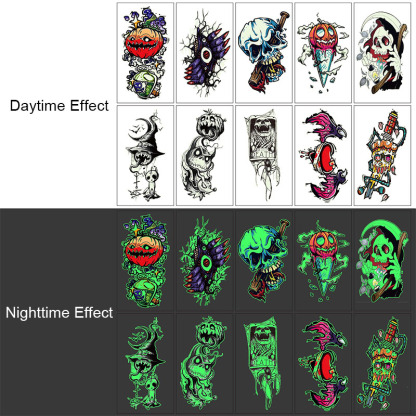 🎃Halloween Tattoo Mega Pack: Glowing Designs for Trick-or-Treat👻