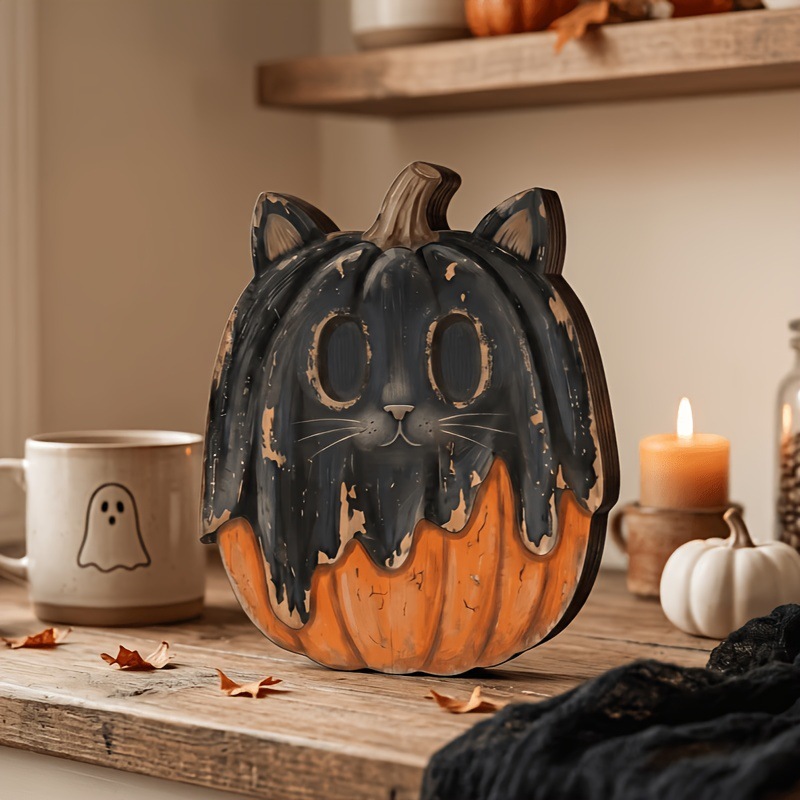 🎁Vintage Halloween Spooky Cute Wooden Shelf Sitters