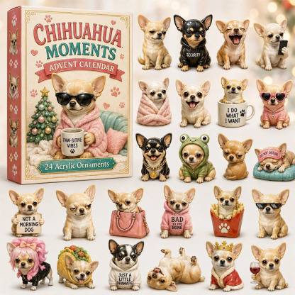 😍🐱24 Days Chihuahua Acrylic Ornament Advent Calendar