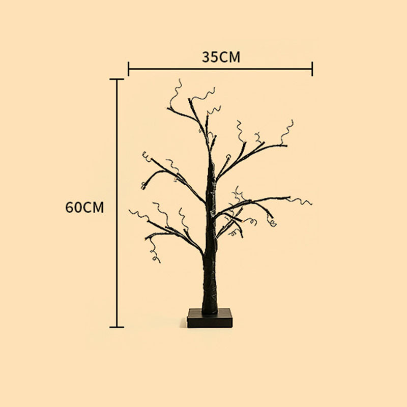 Halloween Coral Branch Pumpkin Ghost Tree