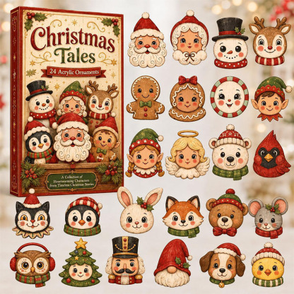😍🎅24 Days Christmas Santa Acrylic Ornament Advent Calendar