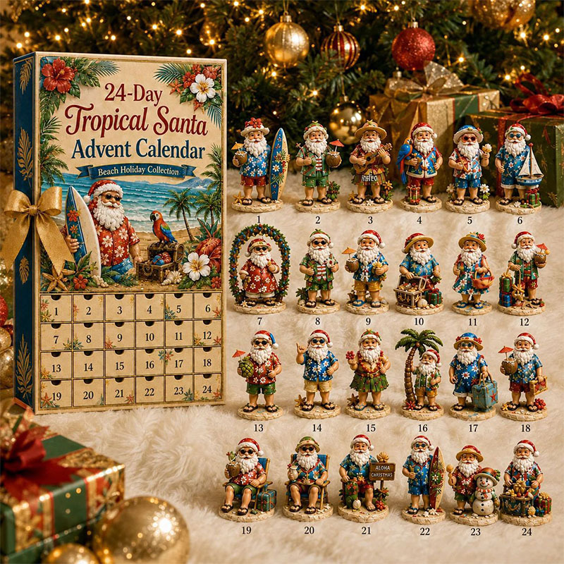 😍🎅24 Days Christmas Santa Acrylic Ornament Advent Calendar