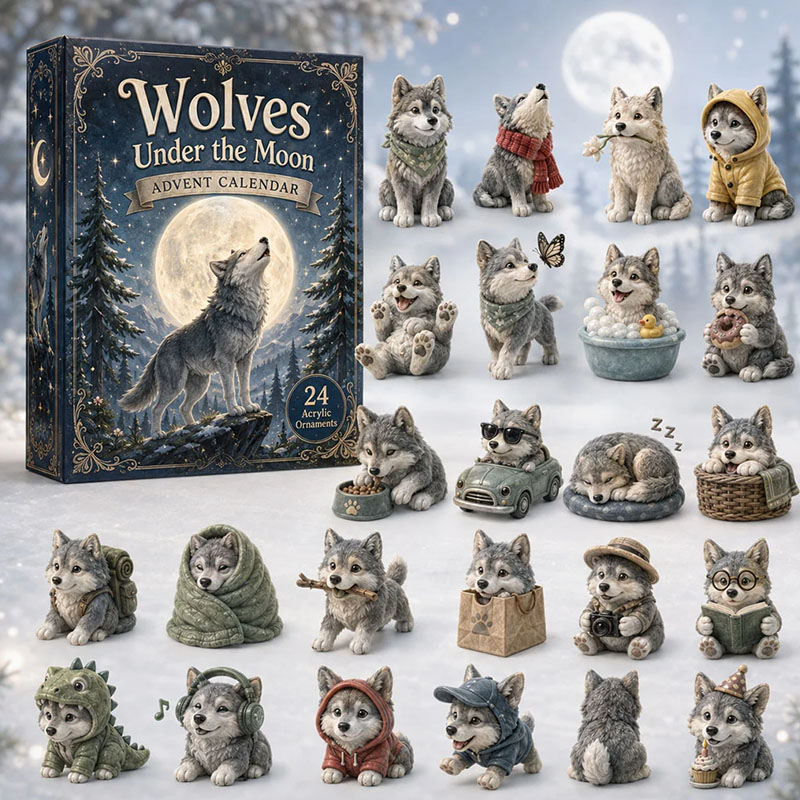 ✨24 Days Wolf Acrylic Ornament Advent Calendar