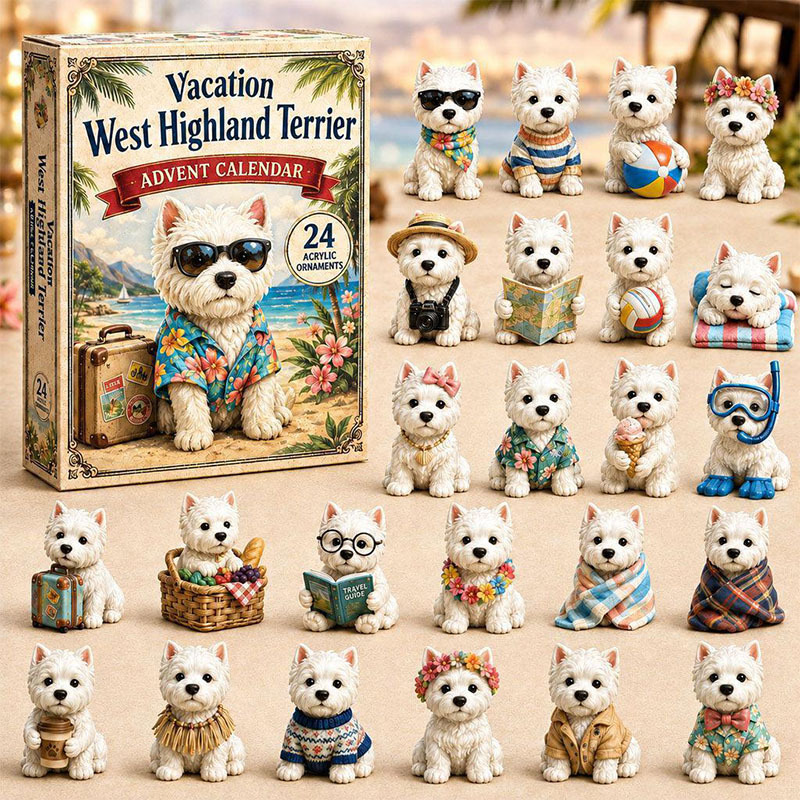 😍🐕24 Days West Highland Acrylic Ornament Advent Calendar