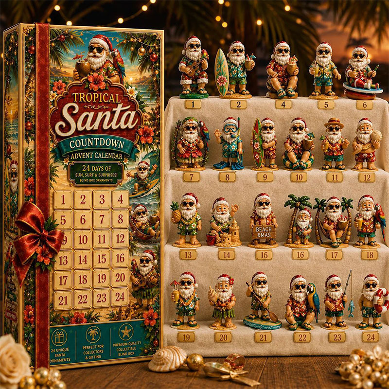 😍🎅24 Days Christmas Santa Acrylic Ornament Advent Calendar