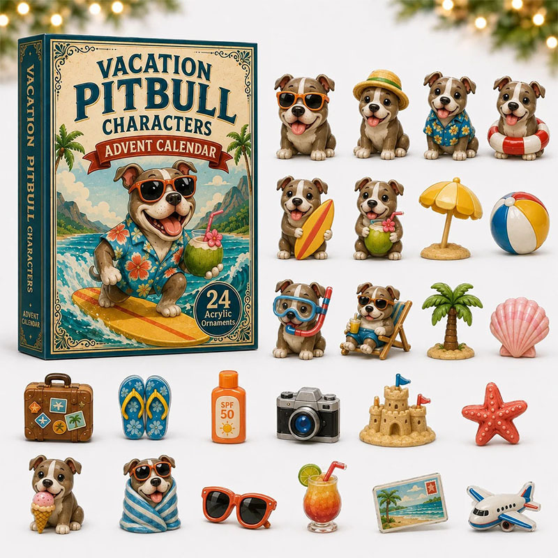 🎁🐱24 Days Pit Bull Acrylic Ornament Advent Calendar