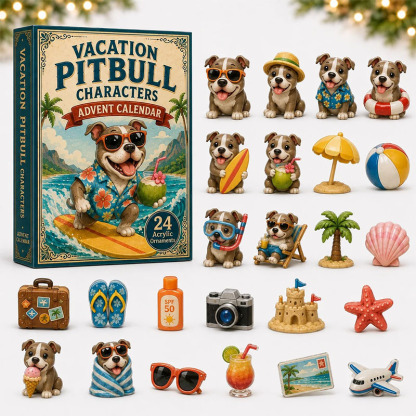 🎁🐱24 Days Pit Bull Acrylic Ornament Advent Calendar