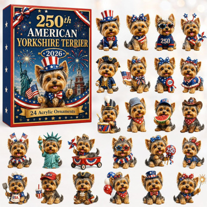 🐶24 Days Yorkie Acrylic Ornament Advent Calendar