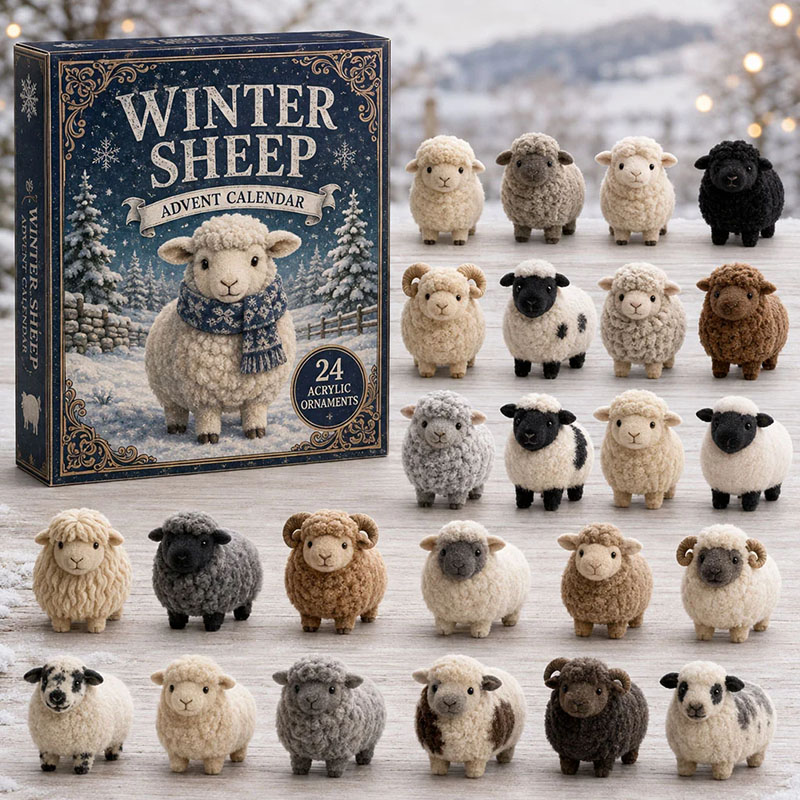 ✨24 Days Sheep Acrylic Ornament Advent Calendar