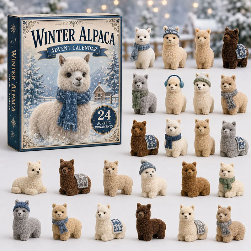 ✨24 Days Alpaca Acrylic Ornament Advent Calendar